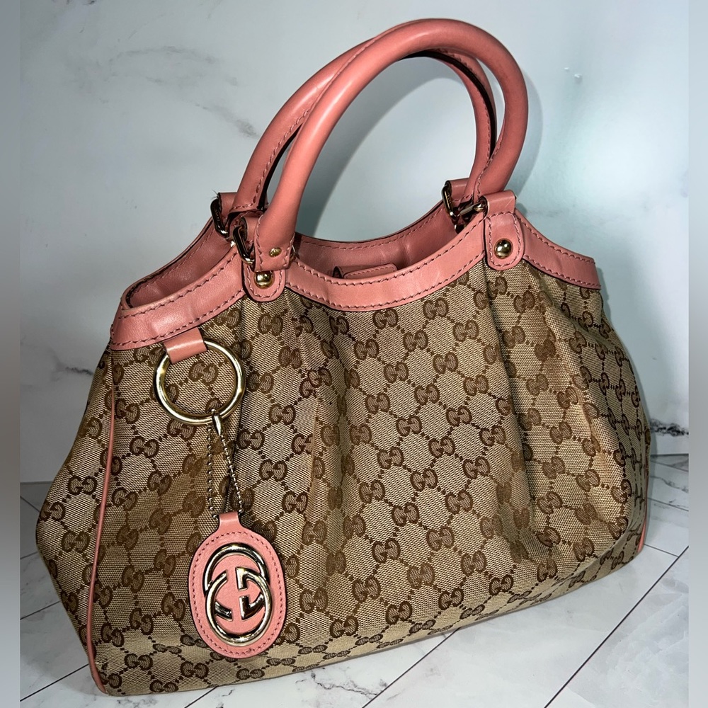 Gucci canvas handbag 100% authentic